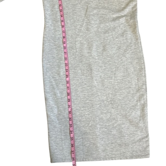 Bobeau Heather Gray Knit Bodycon Midi Dress | 3/4 Sleeve Casual XS - Picture 9 of 12